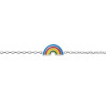 Bracelet arc en ciel en argent