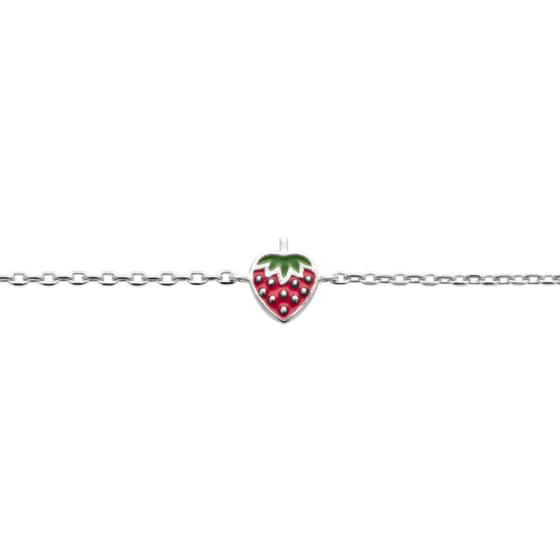 Bracelet fraise en argent