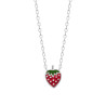 Collier fraise en argent