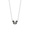 Collier tête de panda en argent