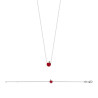 Collier pomme rouge en argent