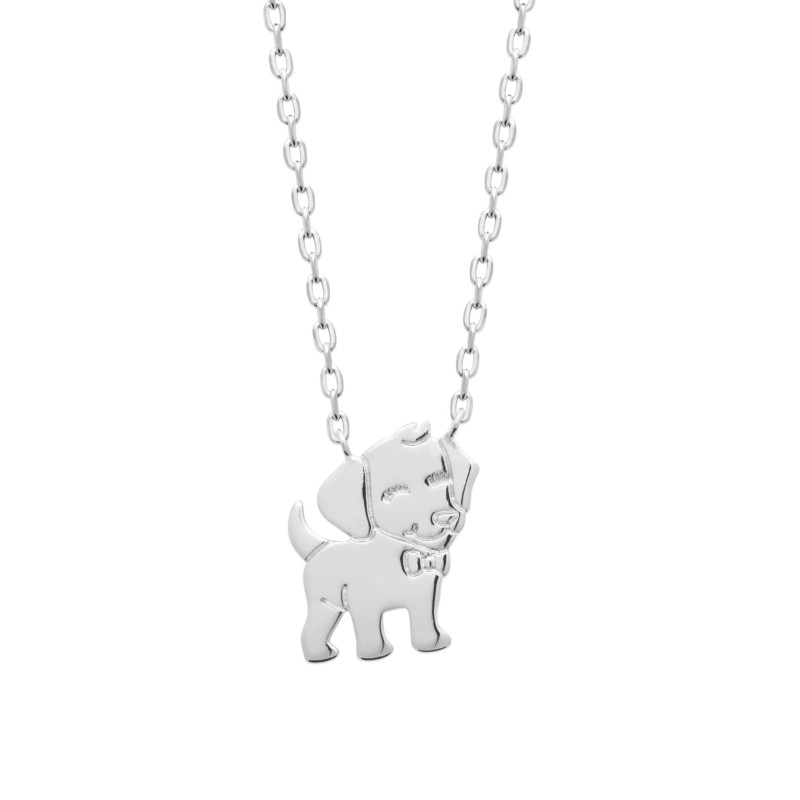 Collier petit chien en argent