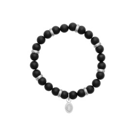 Bracelet homme agate noire...