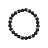 Bracelet homme agate noire mate