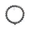 Bracelet homme labradorite avec tête de mort