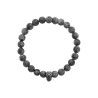 Bracelet homme labradorite avec tête de mort