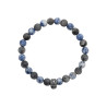 Bracelet homme sodalite avec tête de mort