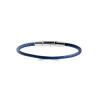 Bracelet homme cuir bleu saphir