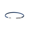 Bracelet homme cuir bleu saphir