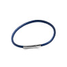 Bracelet homme cuir bleu saphir