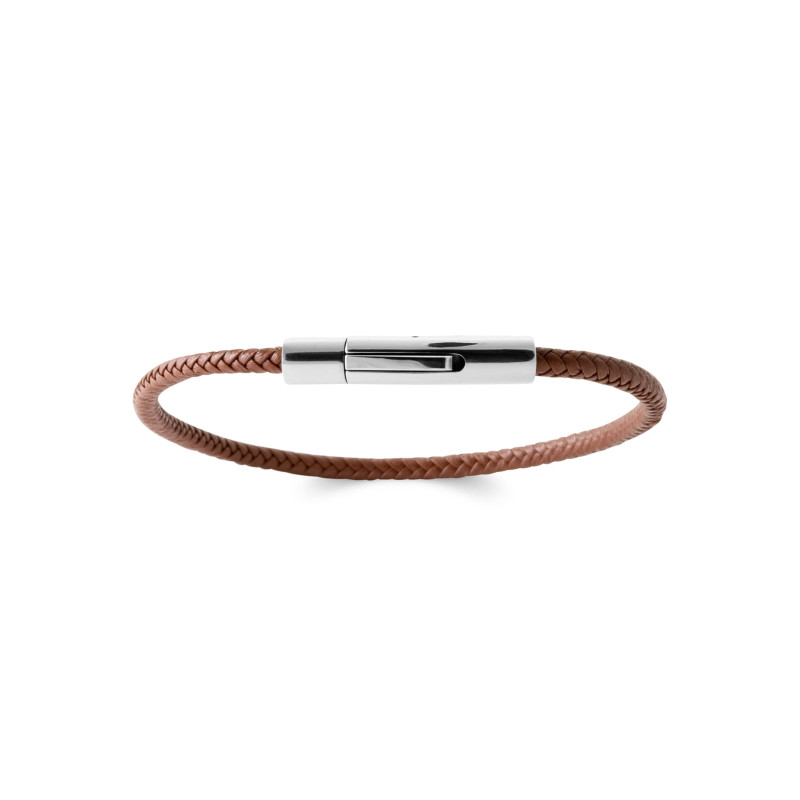 Bracelet homme cuir marron