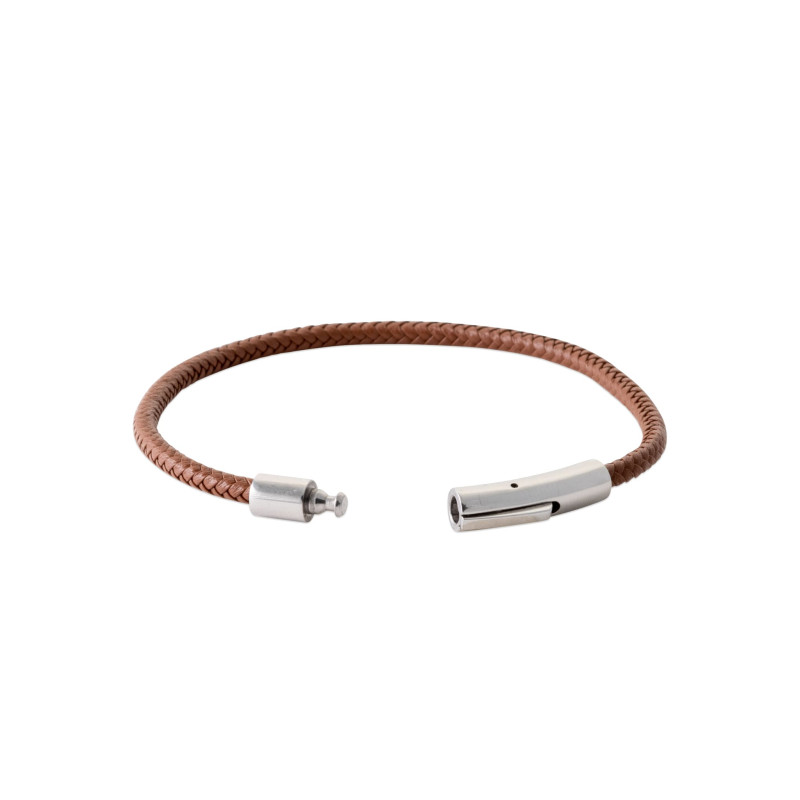 Bracelet homme cuir marron