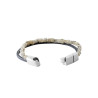 Bracelet homme cuir gris labradorite