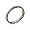 Bracelet homme cuir gris labradorite