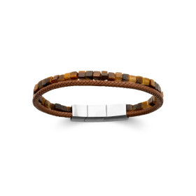 Bracelet homme cuir marron...