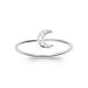 Bague femme lune CZ