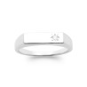 Bague femme plaque avec un CZ