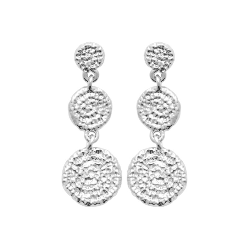 Boucles d'oreilles pendante 3 ronds spirales