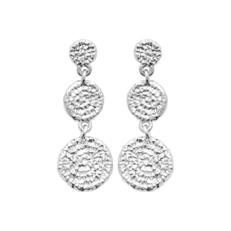 Boucles d'oreilles pendante 3 ronds spirales