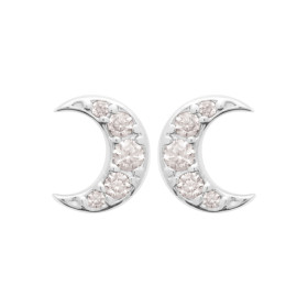Boucles d'oreilles lune CZ
