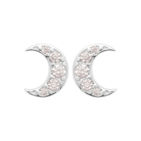 Boucles d'oreilles lune CZ