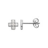 Boucles d'oreilles croix 5 CZ