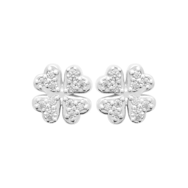 Boucles d'oreilles trèfle à 4 feuilles