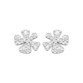 Boucles d'oreilles fleurs CZ
