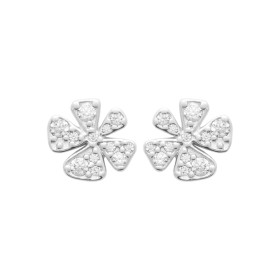 Boucles d'oreilles fleurs CZ