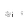 Boucles d'oreilles fleurs CZ