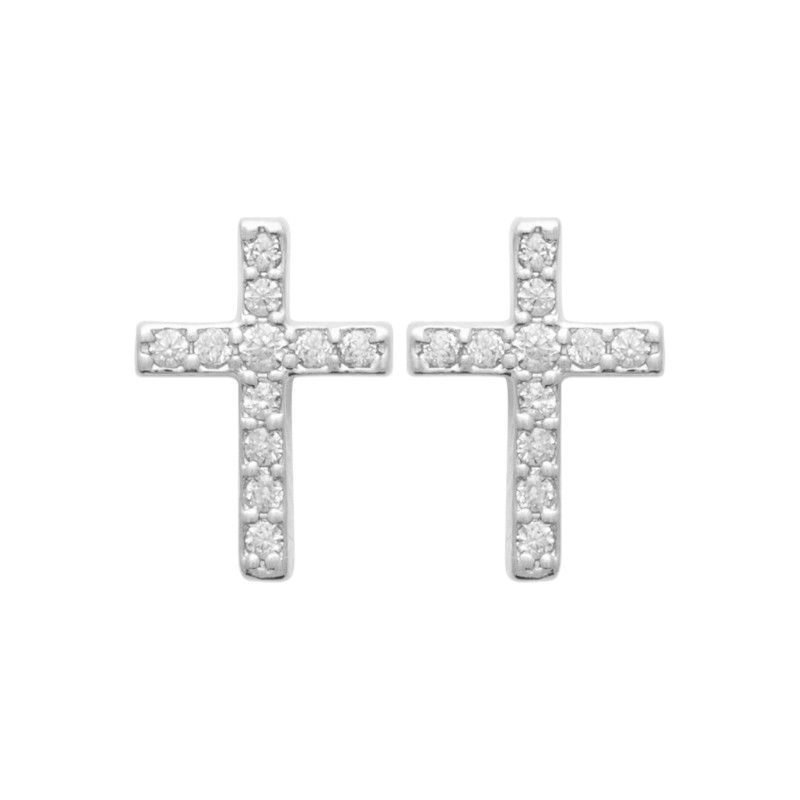 Boucles d'oreilles croix chrétienne