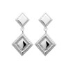 Boucles d'oreilles pendante deux losanges