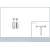 Boucles d'oreilles pendante avec plaque