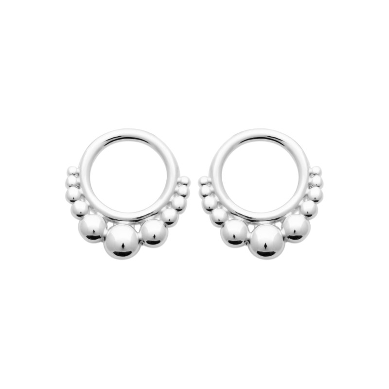 Boucles d'oreilles rondes avec petite boules