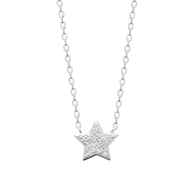 Collier pendentif étoile CZ