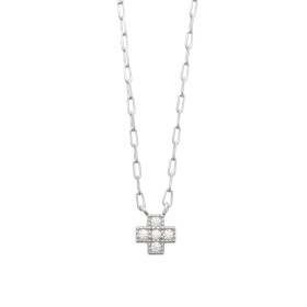 Collier pendentif croix 5 CZ