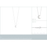 Collier pendentif lune CZ