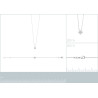 Collier pendentif croix 5 CZ