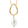 Collier perle de culture sur ovale