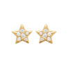 Boucles d'oreilles étoile CZ plaqué or