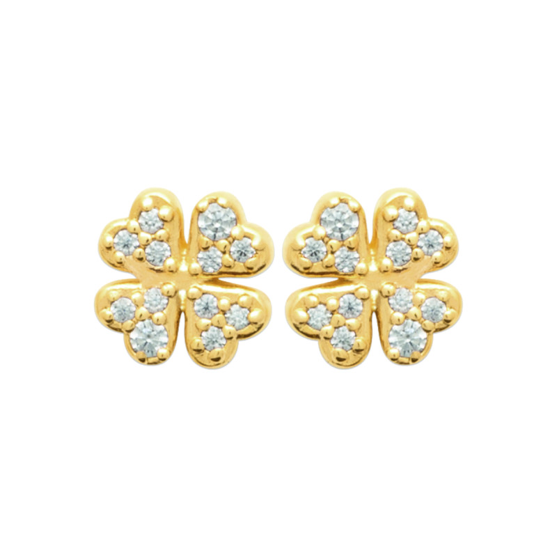 Boucles d'oreilles trèfles à 4 feuilles