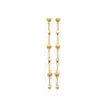 Boucles d'oreilles pendante chaine et boule