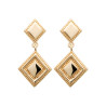 Boucles d'oreilles pendante deux losanges