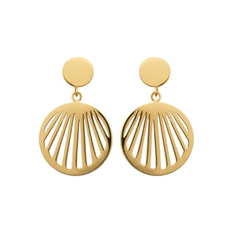 Boucles d'oreilles pendante effet coquillage