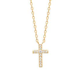 Collier plaqué or croix...