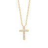 Collier plaqué or croix chrétienne