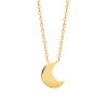 Collier plaqué or lune simple