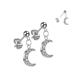 Boucles d'oreilles lune...