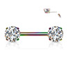 Piercing téton gemme rond de 6mm essence