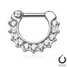 Piercing septum clip doré et cristal - Tarawa piercing
